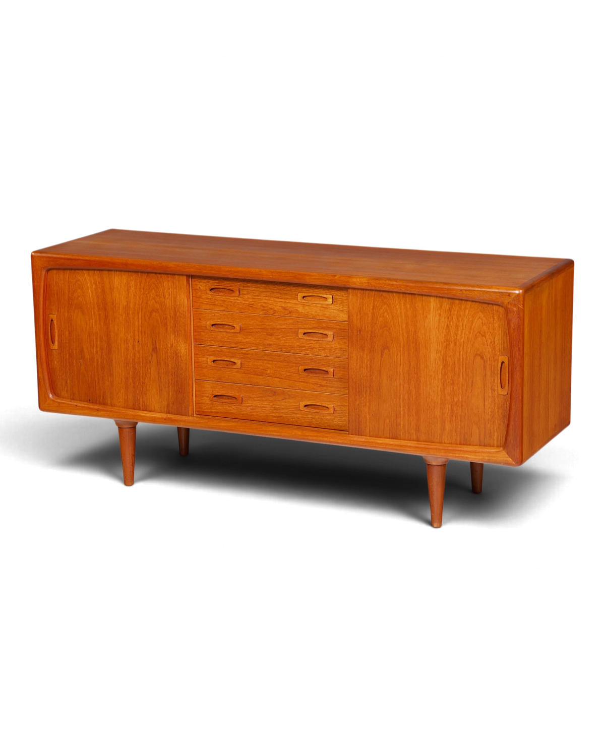 Beautiful original H.P. Hansen teak wood sideboard, TV cabinet, lowboard, Danish design, vintage cabinet