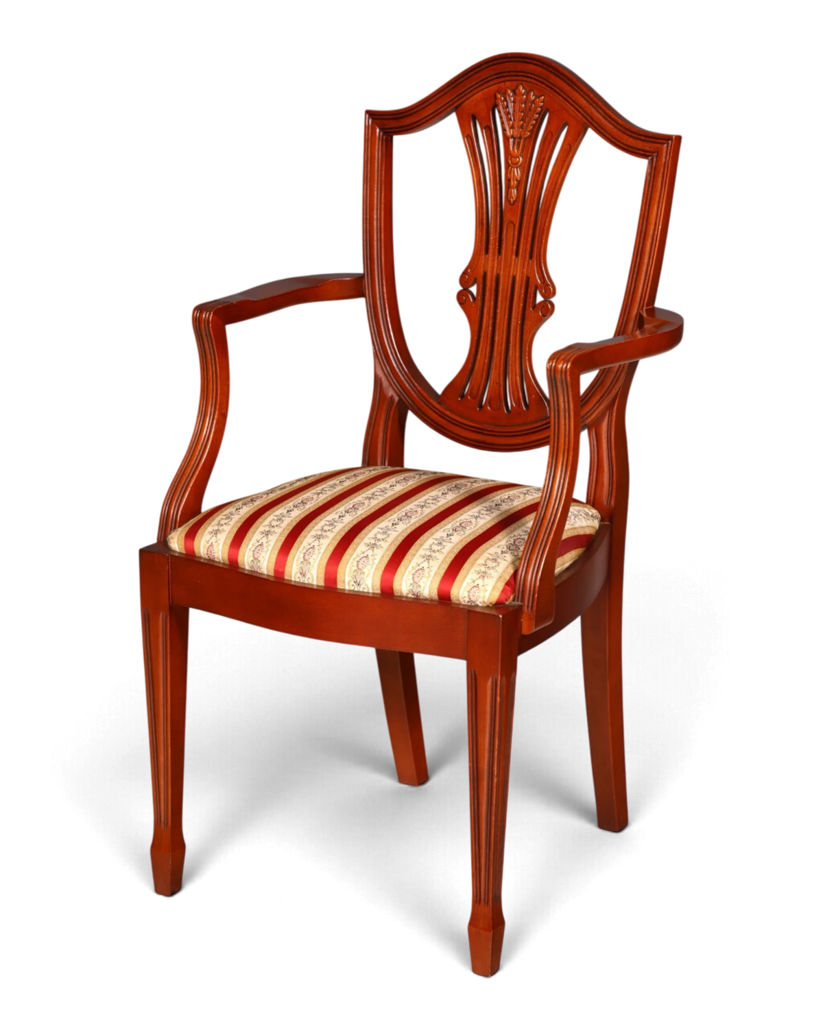 Stylish English chair in the Hepplewhite style, mahogany armchair, dining chair, kitchen chair, secretary chair, 1 of 2