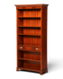 Hauptstadt Möblerei englisches Bücherregal aus dunklem Echtholz mit höhenverstellbaren Böden und einer Schublade