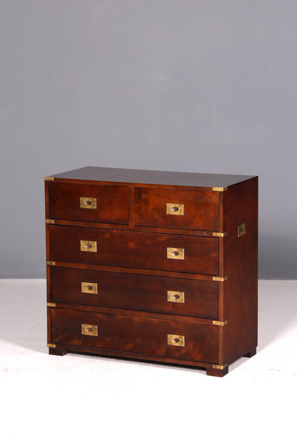 Traumhafte Maritime Kommode Englisch Military Chest Schiffskommode Antik Schrank Kolonialstil