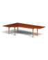 Hauptstadt Möblerei Mid-Century Couchtisch aus Holz mit markanter L-Form im Vintage-Design der 70er Jahre