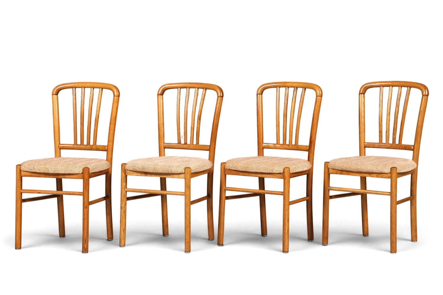 4x Schlichte Mid Century Stühle Retro Stuhlset Danish Design Küchenstühle Esszimmer Stühle