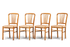 4x Schlichte Mid Century Stühle Retro Stuhlset Danish Design Küchenstühle Esszimmer Stühle