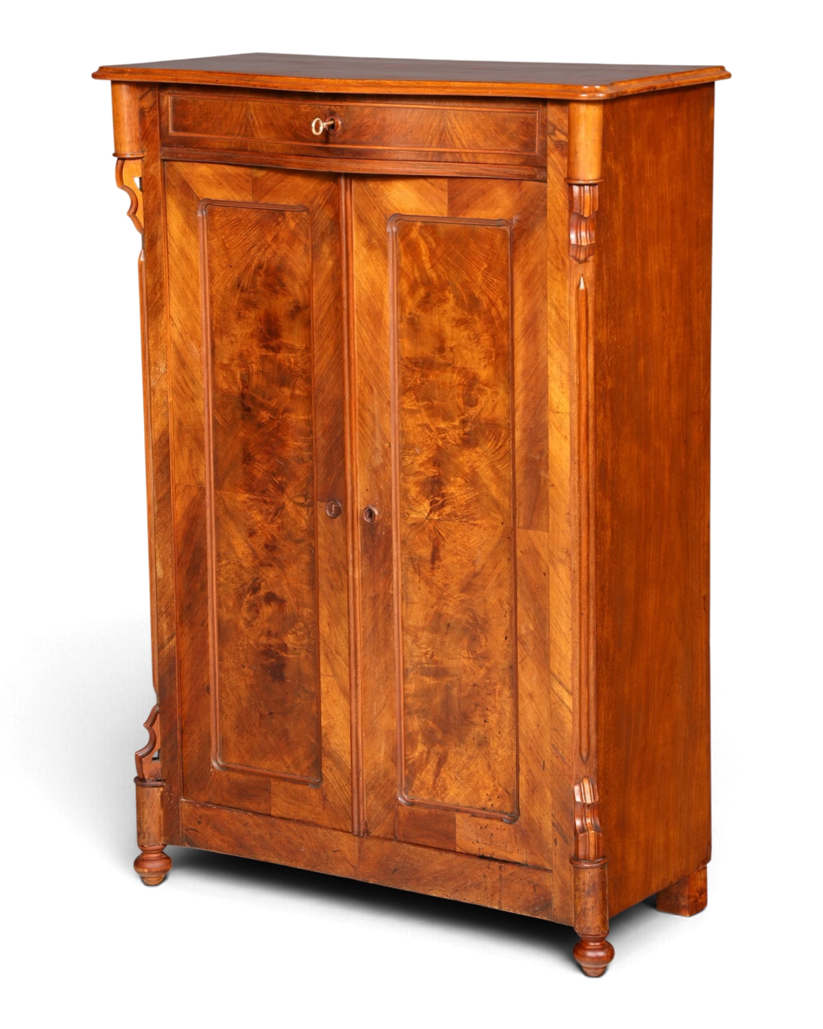 Stijlvolle Louis-Philippe-kast, Gründerzeit, vertiko, antiek highboard, ladekast, halmeubelkast