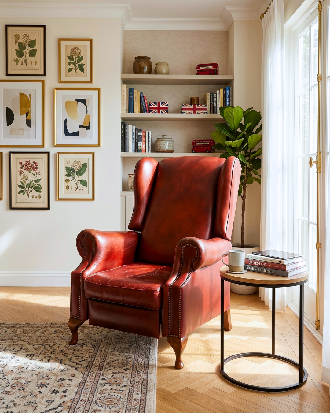 Stylish Claridge Chesterfield Wingback Chair Recliner Lounger English Genuine Leather Gentleman’s Chair UK Armchair Vintage  