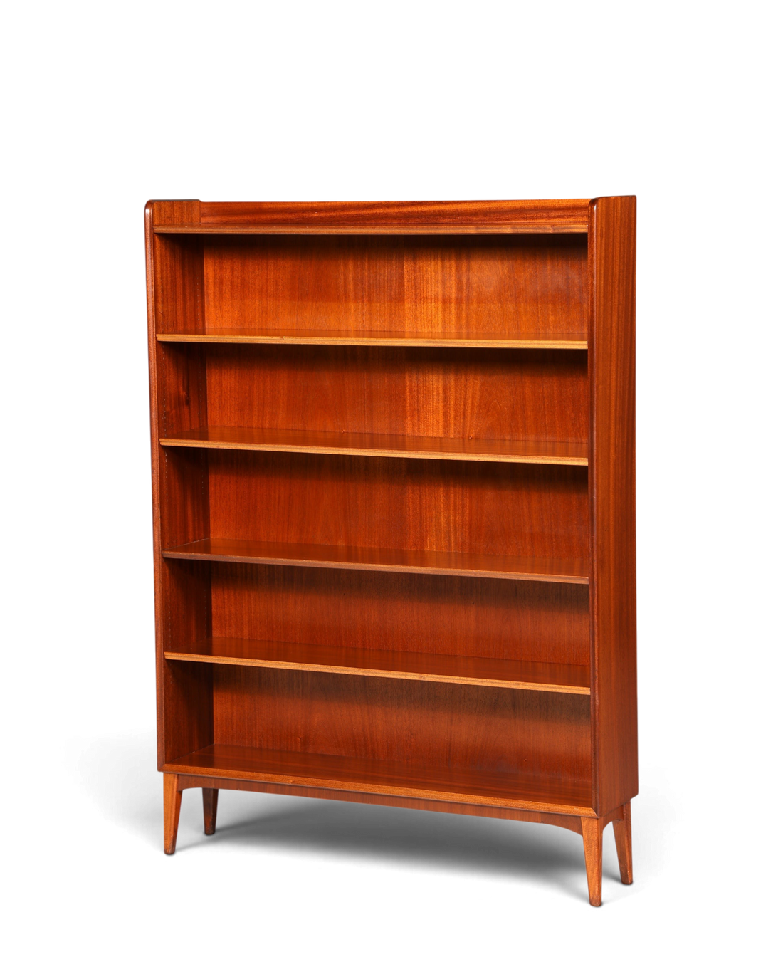 G088 Finish cm Schlichtes Mid Century Regal Vintage Bücherregal Schrank Buchablage 60s Bookshelf
