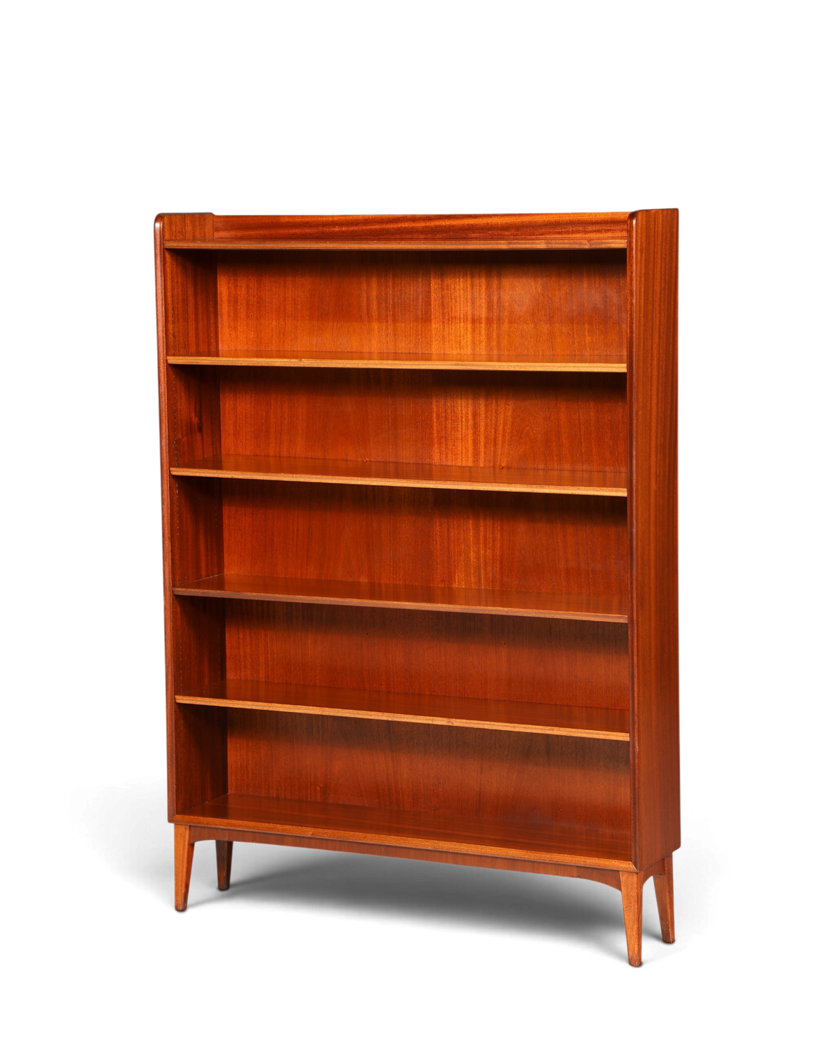 G088 Finish cm Schlichtes Mid Century Regal Vintage Bücherregal Schrank Buchablage 60s Bookshelf