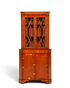 Hauptstadt Möblerei englische Eckvitrine aus massivem Holz im 60er Jahre Stil mit verglasten Türen und Stauraum