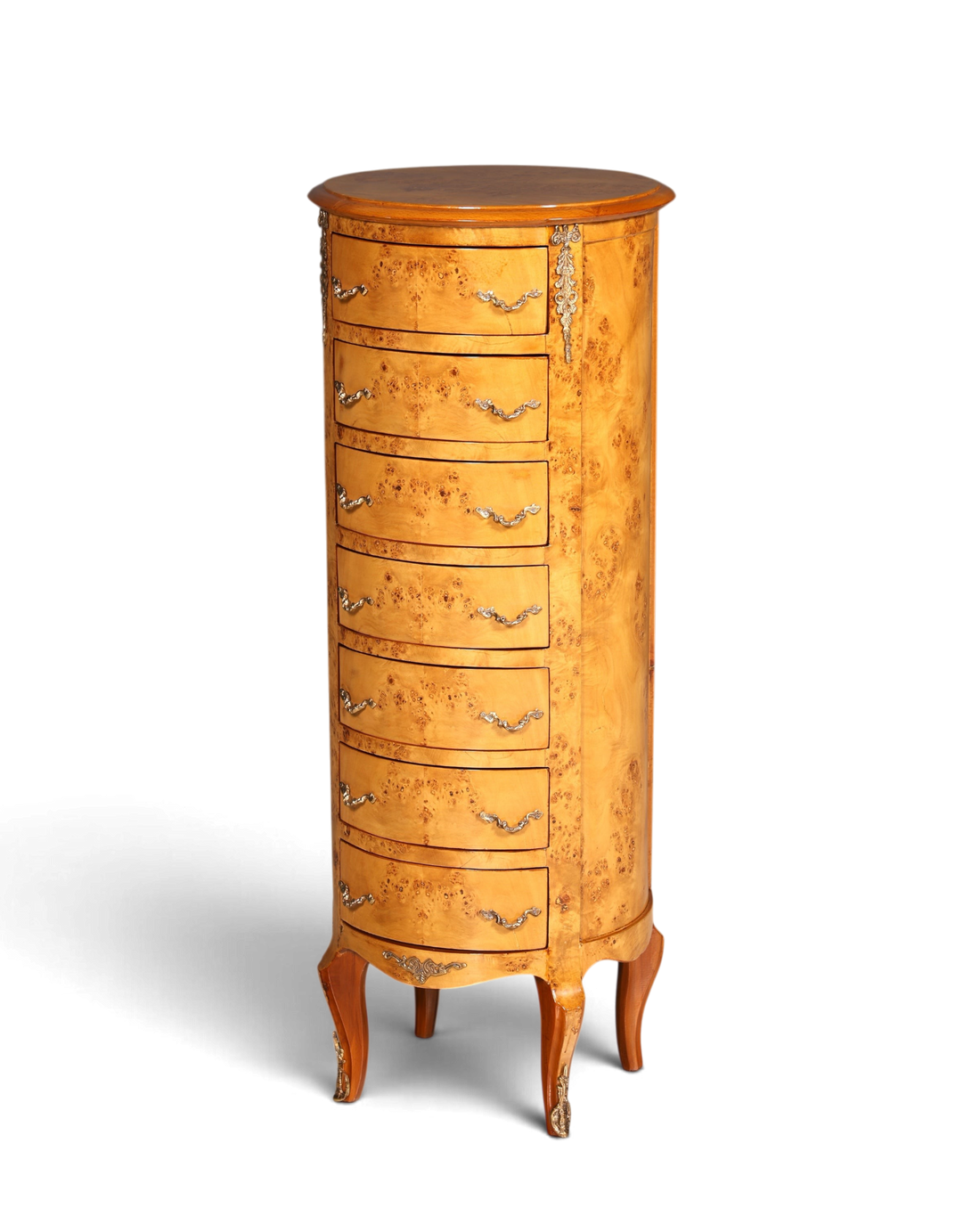 Traumhafte Barock Stil Kommode Antik Stil Louis XV Vertiko Birke Highboard Schubladenkommode