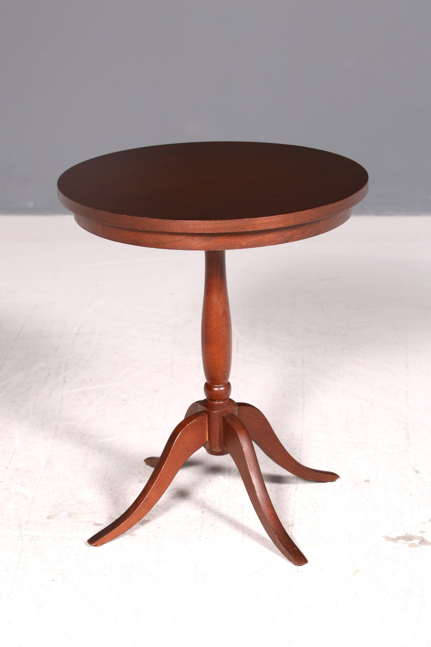 Edler Beistelltisch Blumentisch Mahagoni Antik Stil Dreibein Ablagetisch Vintage Tisch