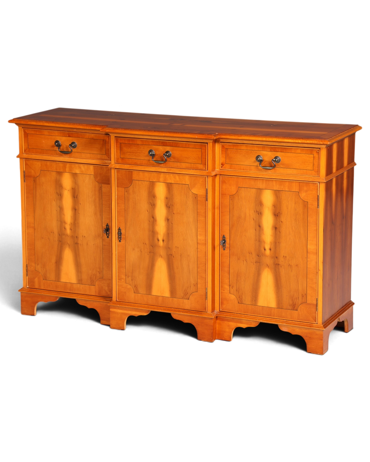 Wunderschönes Englisches Sideboard Eibe Schrank Antik Stil Buffetschrank Kommode