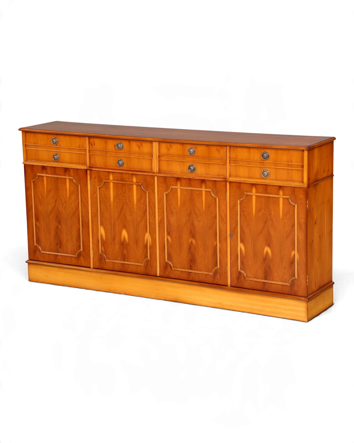 Beautiful English yew sideboard, cabinet, buffet, dresser, serving cabinet, solid wood, vintage