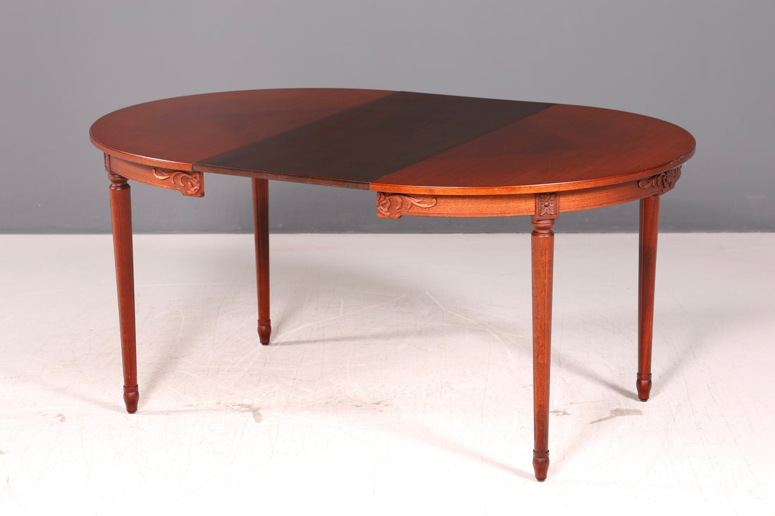 Prachtige Ronde Tafel in Gustaviaanse Stijl Uitschuifbaar Eettafel Keukentafel Antiek Eetkamer Vintage