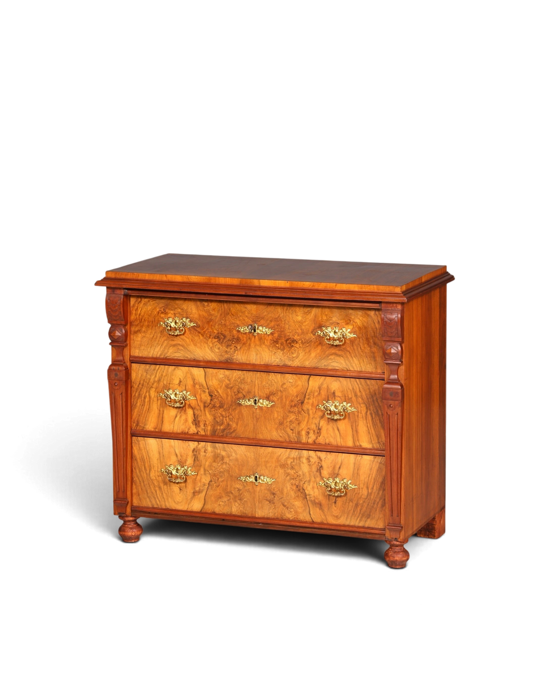 G071 Finish cm Wunderschöne Gründerzeit Kommode Louis Philippe Nussbaum Schubladen Kommode Sideboard um 1880