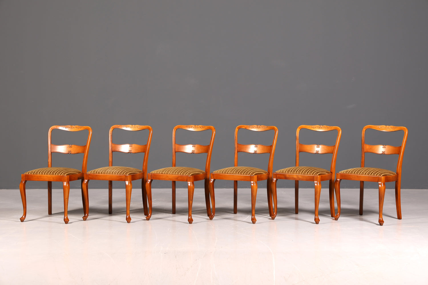 G367 Finish 6x Wunderschöne Chippendale Stühle Barock Stil Stuhlset Polsterstuhl Set Küchenstühle Esszimmer Stühle (Kopie)