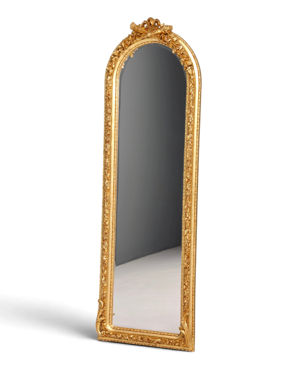 Wunderschöner Prunk Barock Stil Standspiegel Antik Stil Gold Ornament Flurspiegel