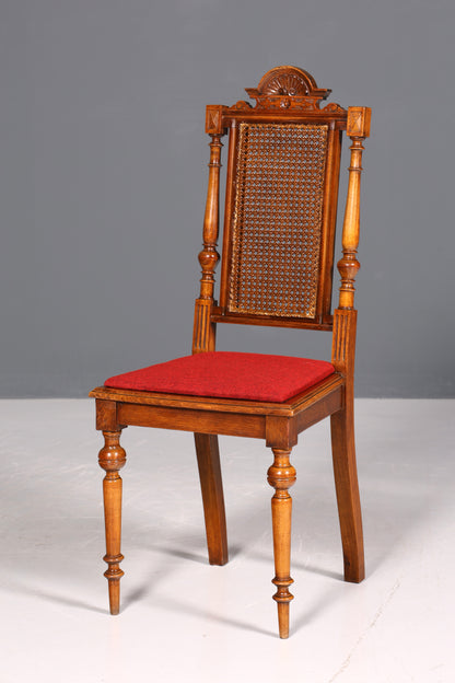 Stilvoller Gründerzeit Stuhl Antik Korbgeflecht Schreibtisch Stuhl Sekretär Stuhl Antik Küchenstuhl 2 von 2