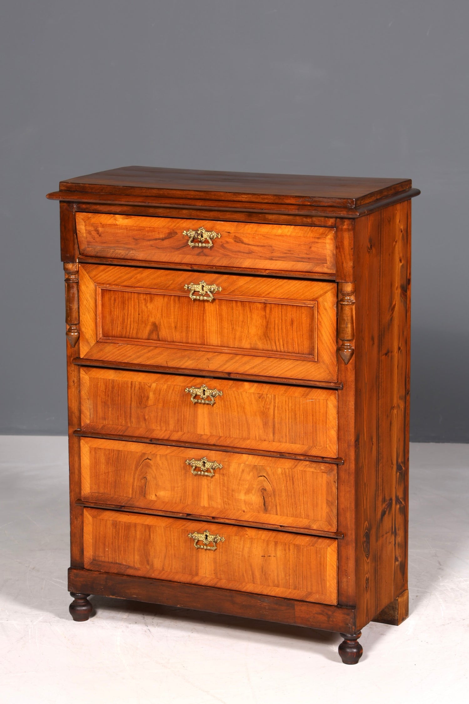 F952 Finish cm Wunderschöne Gründerzeit Kommode Jugendstil Vertiko Schubladenkommode Antik Wäschekommode