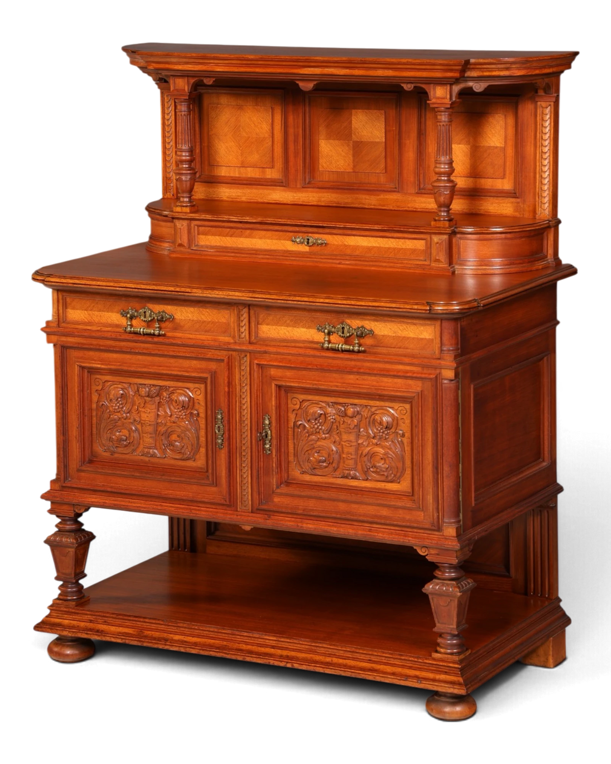Prachtig Gründerzeitbuffet in neorenaissancestijl, antieke buffetkast, dressoir, kast, kredens, rond 1880