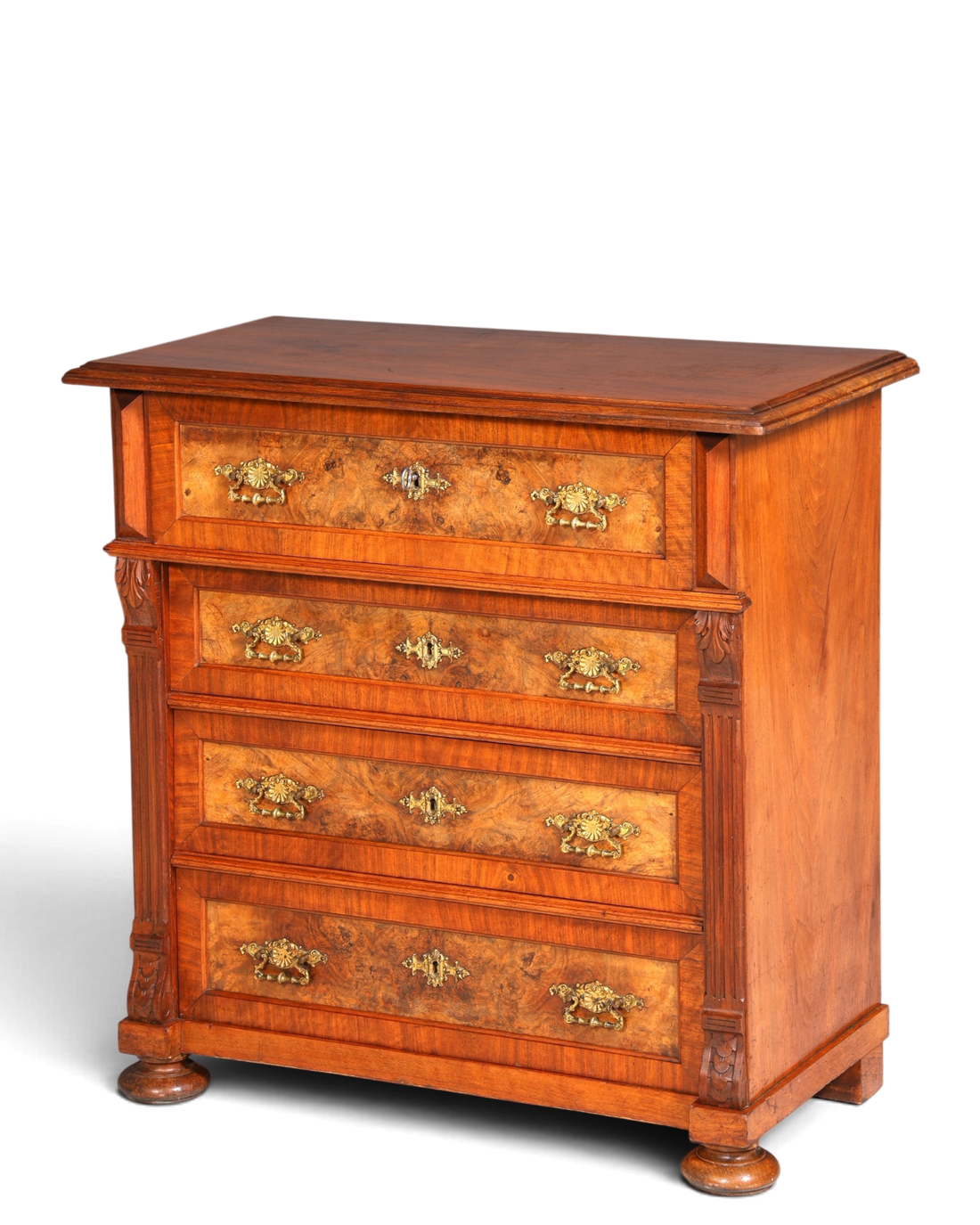 E908 Finish cm, Wunderschöne Gründerzeit Kommode Louis Philippe Nussbaum Schubladen Kommode Sideboard um 1880