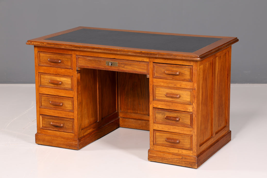 Prachtig bureau in Bauhaus- en art-decostijl, kantoortafel, eiken, antiek, vintage