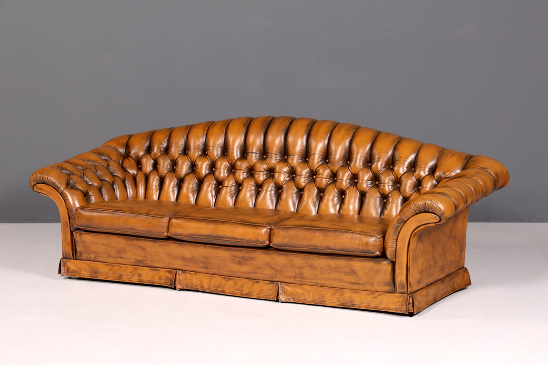 G151 Finish cm Wunderschönes Original Chesterfield Sofa 3- Sitzer echt Leder Oxblood Couch Englisch (Kopie)