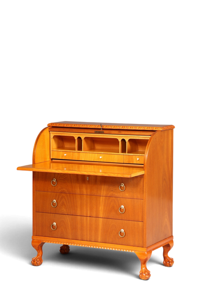Traumhafter Rollladen Sekretär um 1930 Büro Kommode echt Holz Barock Stil Schreibtisch Bürokommode