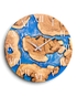 Wunderschöne Handgefertigte Epoxidharz Wanduhr Olivenbaum Blue Sea Uhr Epoxy Analog Uhr