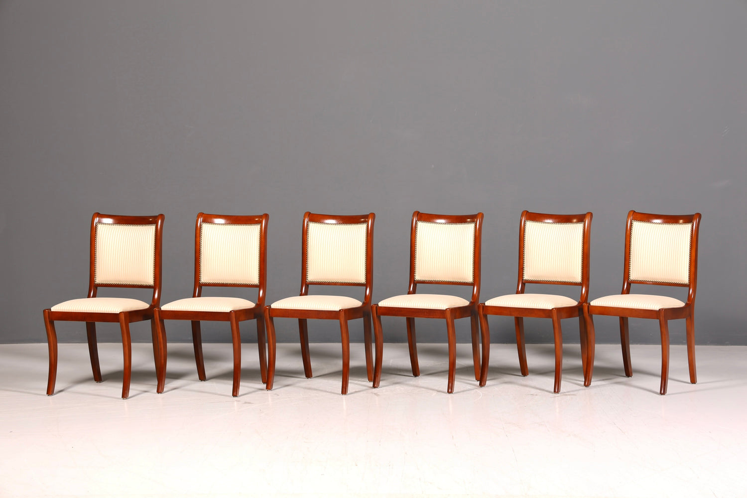 6x Edle Englische Stühle Regency Mahagoni Dining Chairs Esszimmerstühle Küchenstühle Stuhlset Vintage