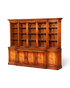Hauptstadt Möblerei englische Vitrine aus Holz mit Sekretär, Messingbeschlägen und höhenverstellbaren Regalböden