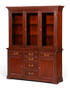 Hauptstadt Möblerei Selva Vitrine Villa Borghese aus massivem dunklem Holz im antiken Stil mit Glasfront und Schubladen