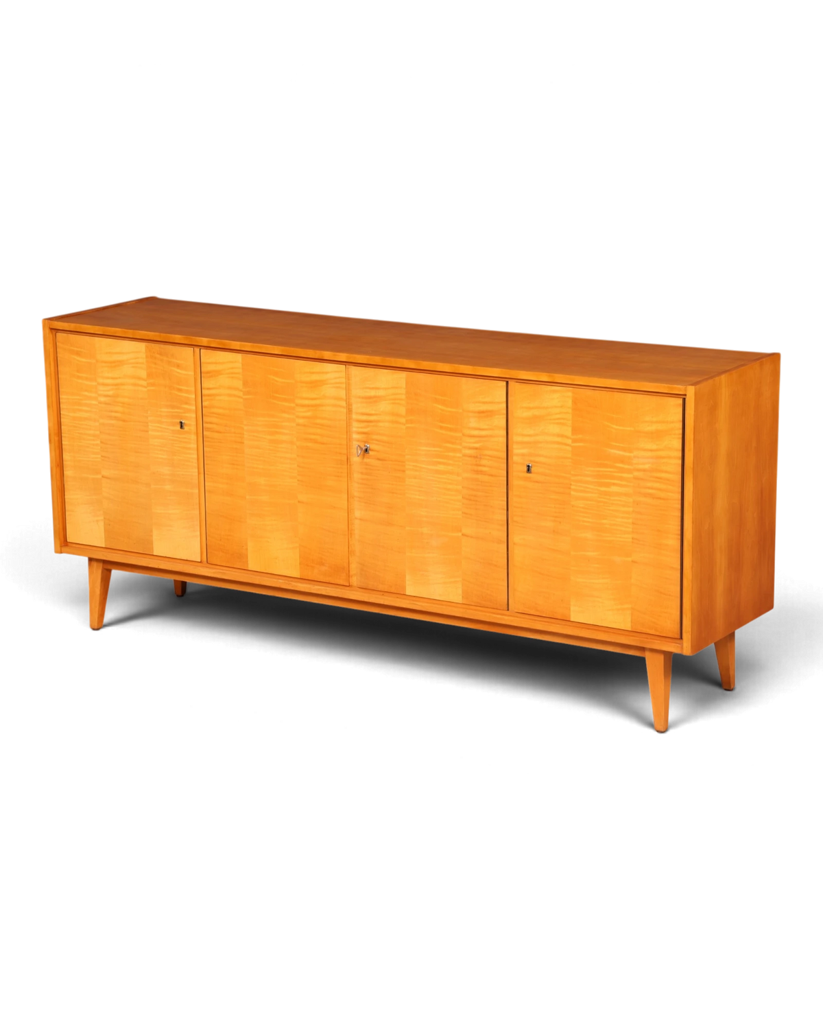 Prachtig midcentury-dressoir van VEB Themar, vintage tv-meubel, jaren 60, kast, laag dressoir uit de DDR, massief hout