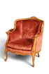 Edler Chippendale Armlehnsessel Barock Stil Sessel Samt Stoff Armchair Sessel 2 von 2