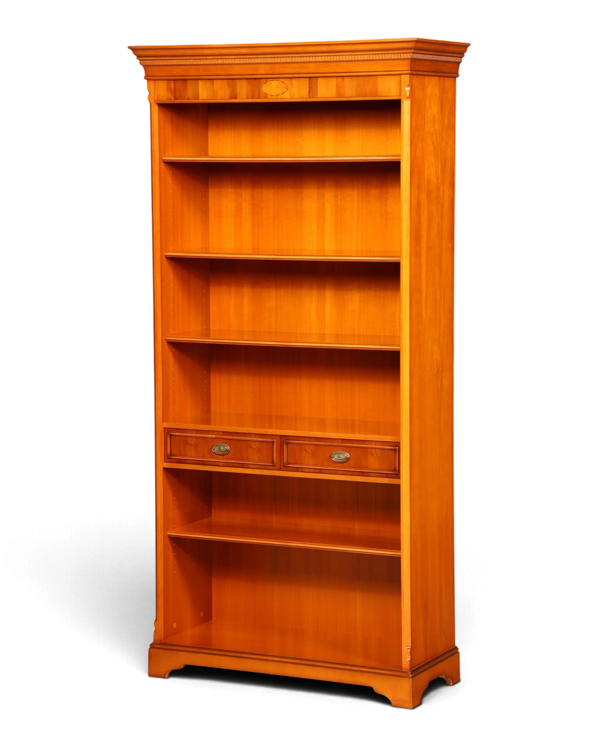 Beautiful bookcase in the Heldense style with drawers, freestanding bookshelf, library bookcase, solid wood