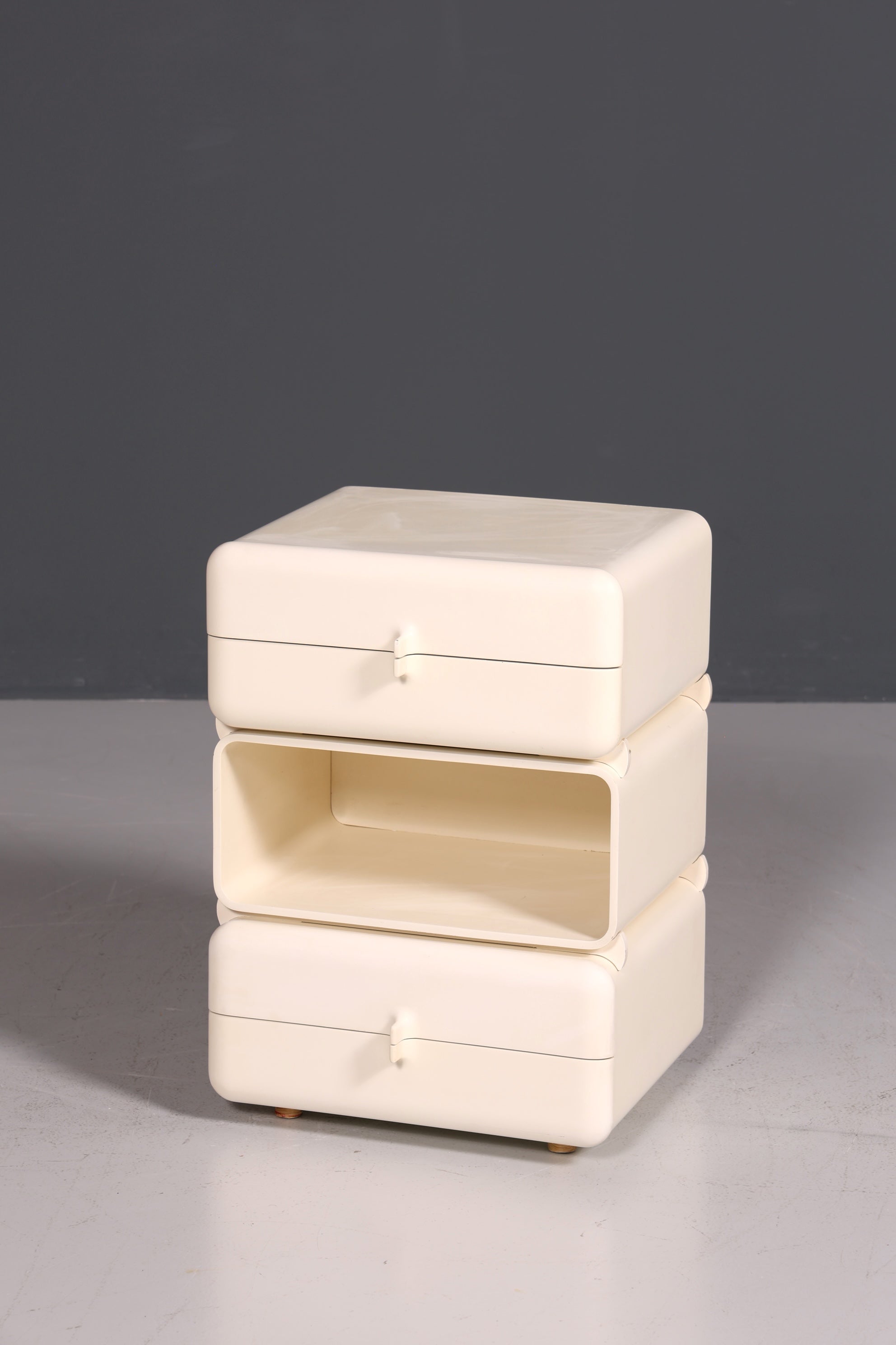 Seltene Mid Century Kommode Space Age Module Nachttisch Design Frankreich Vintage Schubladenkommode 5 von 5