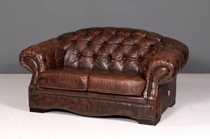 Wunderschöne Original Chesterfield Centurion 2-Sitzer Couch Englisch Echt Leder Sofa UK