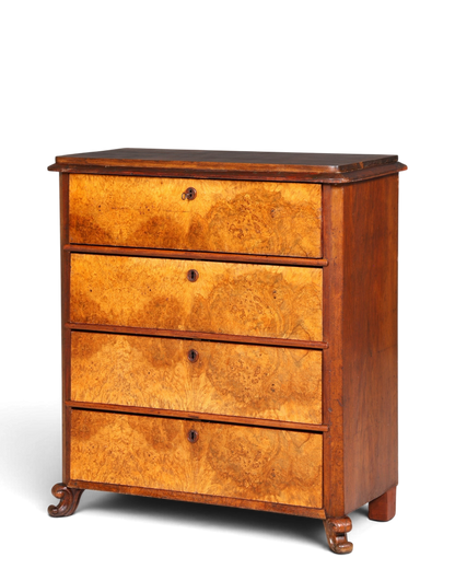 Wunderschöne Louis Philippe Kommode Nussbaum Vertiko Schubladenkommode um 1880