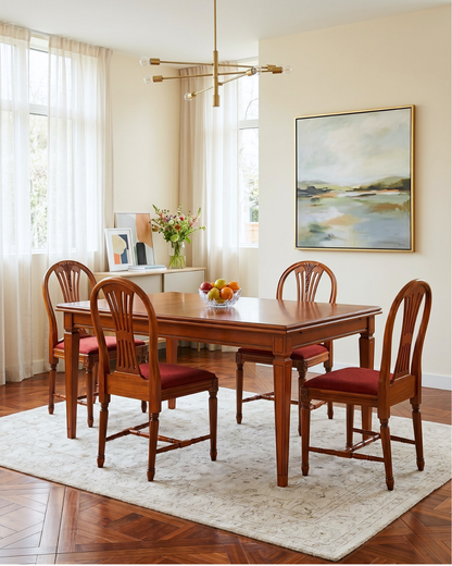 4x Edle Englische Stühle Englisch Dining Chairs Antik 60er Jahre Regency Küchenstühle Stuhlset