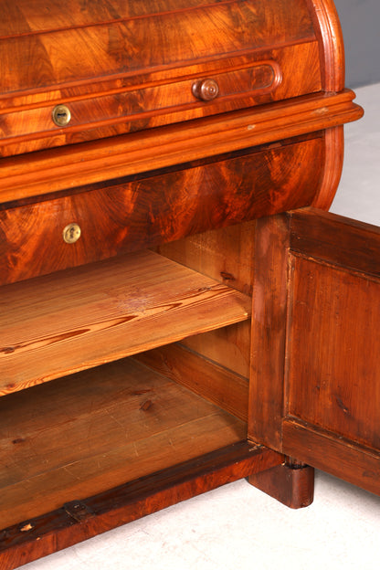 G272 Finish cm Beeindruckender Louis Philippe Sekretär Antik Rollladen Sekretär Schreibtisch Nussbaum Aufsatzsekretär (Kopie)