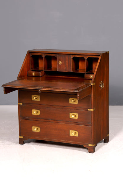 G799 Finish Wunderschöner Maritimer Sekretär Englisch Schreibkommode echt Holz Englischer echt Lederauflage Schreibtisch (Kopie)