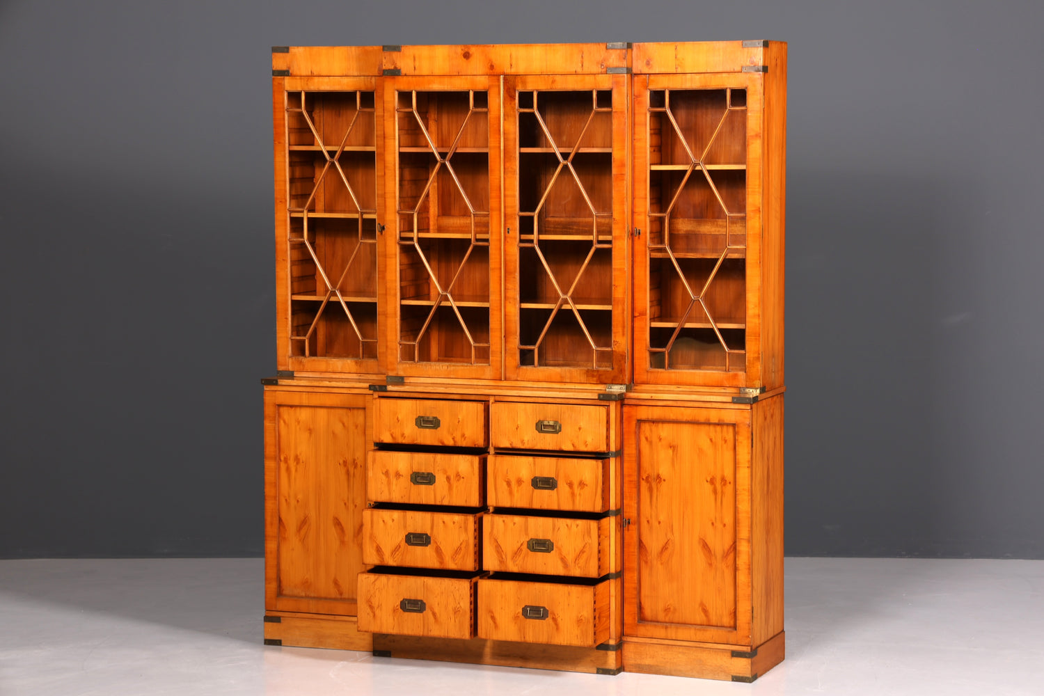 Beautiful Maritime Display Cabinet English Cabinet Real Wood Library English Sideboard