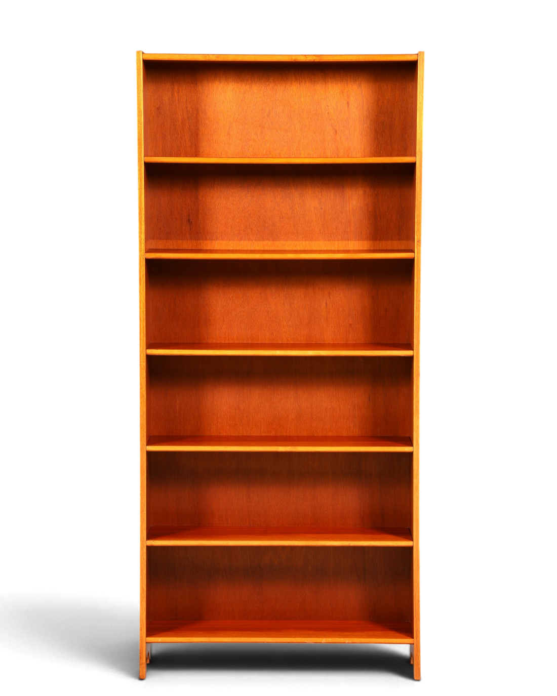 Hauptstadt Möblerei Mid Century Bücherregal aus massivem Holz mit höhenverstellbaren Böden im 60er Jahre Design