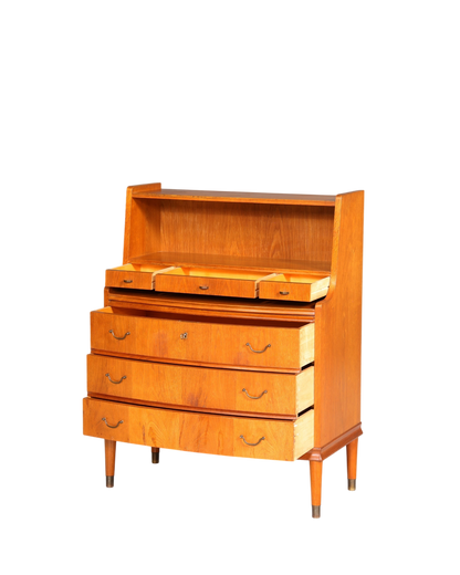 Traumhafter Mid Century Sekretär Büro Kommode echt Holz Schreibkommode Schrank