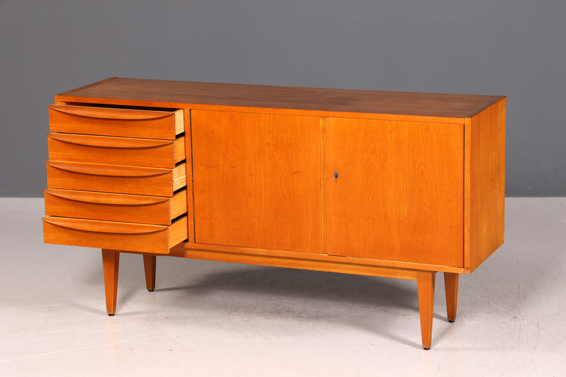 Original Hellerau Franz Ehrlich 602 Sideboard Mid Century TV Schrank VEB