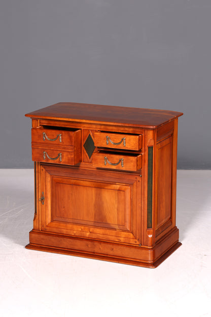 Edle Kommode im Biedermeier Stil Englischer Stil Eibe Echt Holz Sideboard Antik