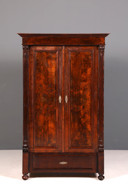 Traumhafter Gründerzeit Schrank Louis Philippe Antik Kleiderschrank Wäscheschrank Dielenschrank