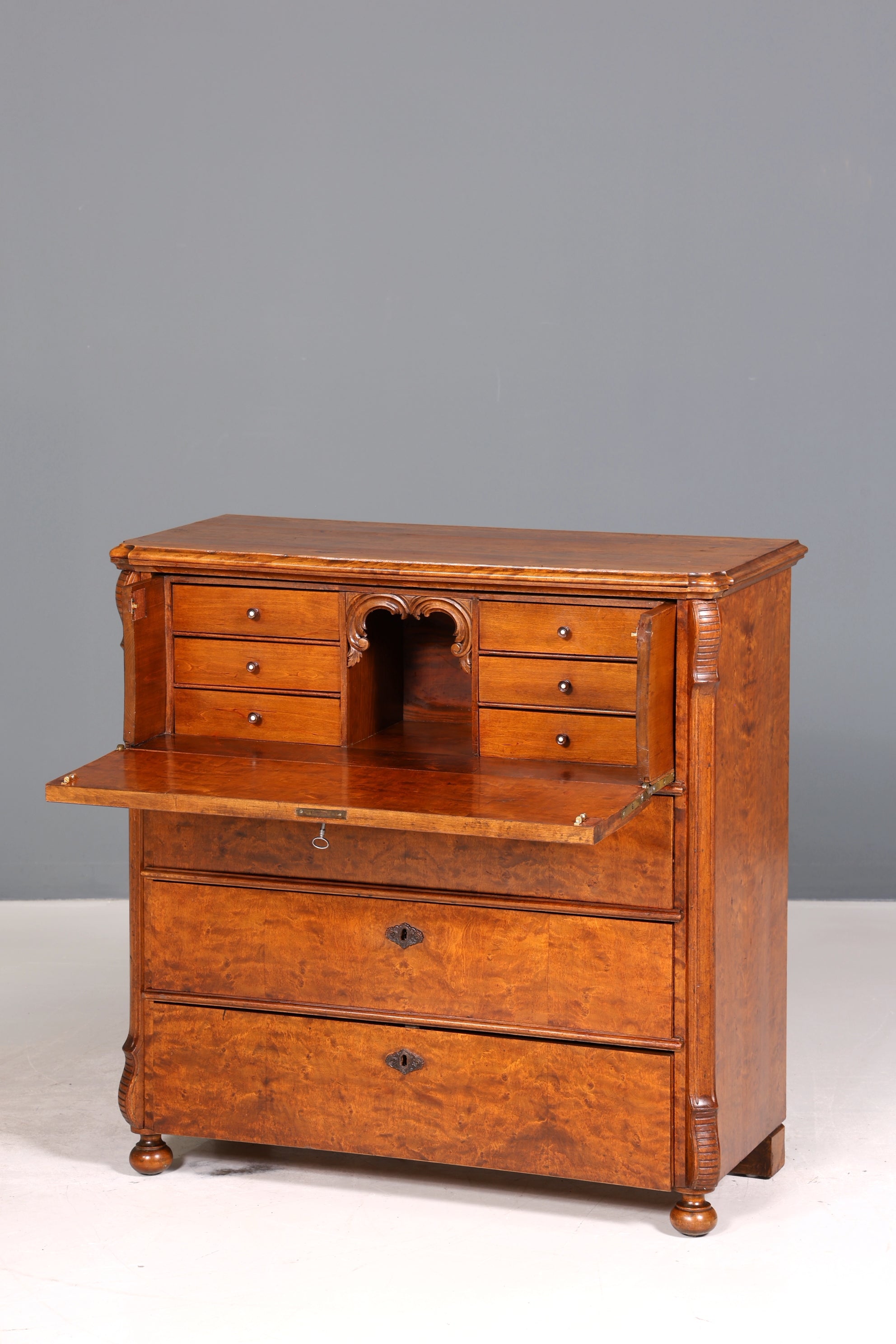 Wunderschöner Louis Philippe Sekretär um 1880 Gründerzeit Antik Schrank Schreibtisch