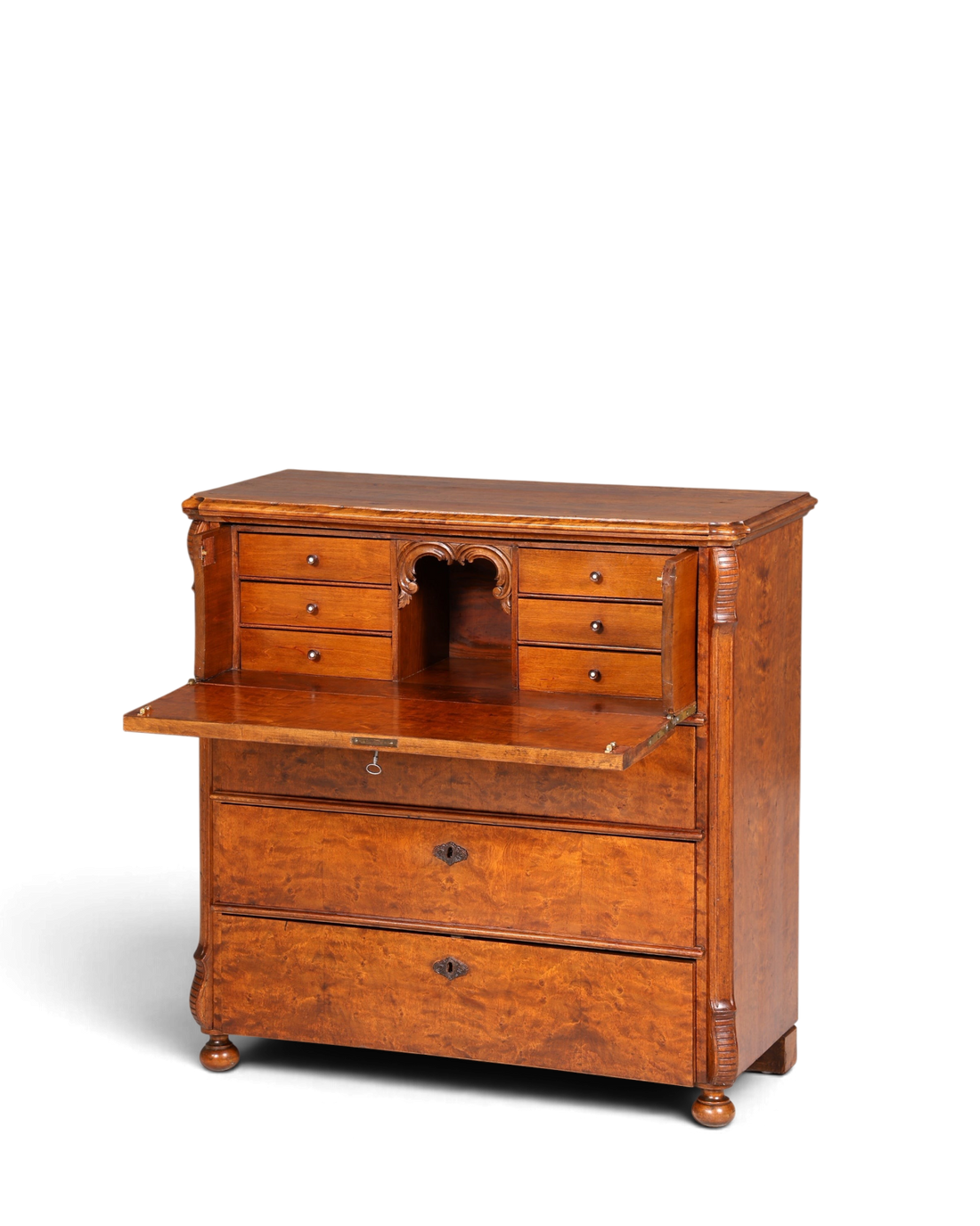 Wunderschöner Louis Philippe Sekretär um 1880 Gründerzeit Antik Schrank Schreibtisch