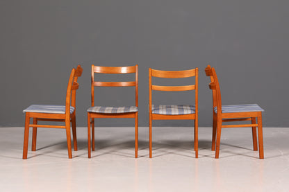 G403 Finish cm 4x Mid Century Teak Holz Stühle Made in Denmark Retro Stuhlset Danish Design Küchenstühle (Kopie)