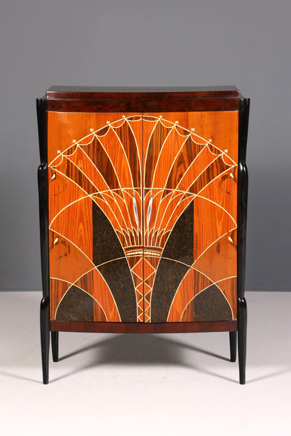 Wunderschönes Art Deco Stil Highboard Schrank Kommode Vertiko Sun Cabinet